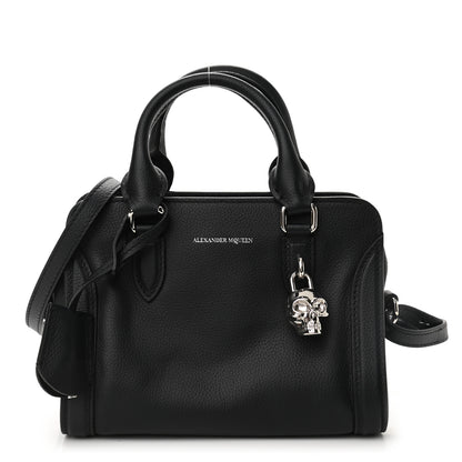 Alexander McQueen Pebbled Calfskin Mini Padlock Navy 1 of 11