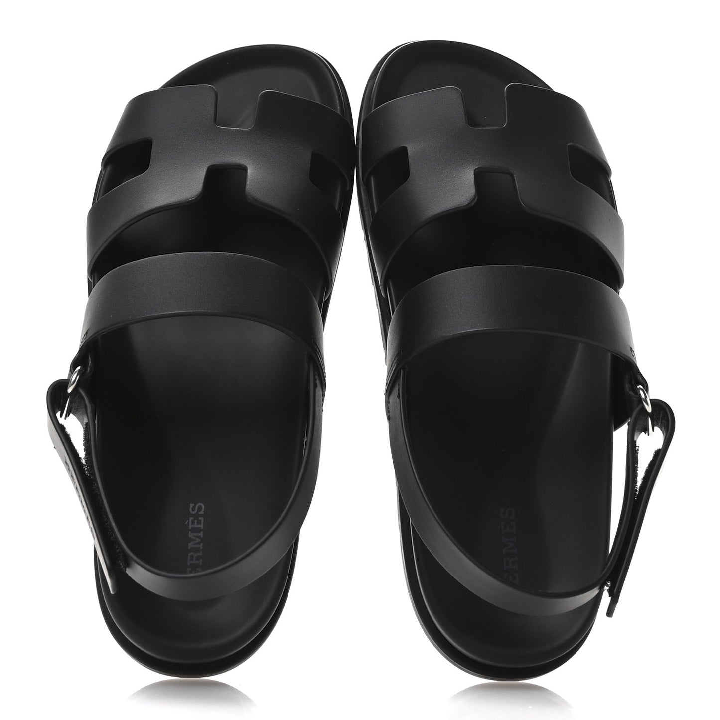 Calfskin Womens Genius Sandals 39.5 Black