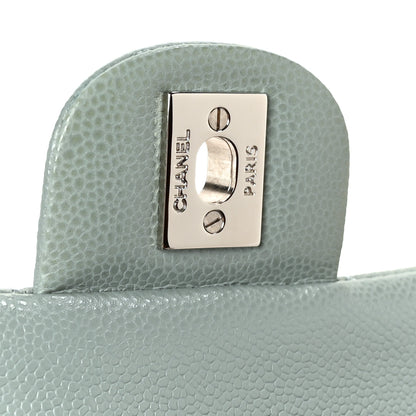 Chanel Caviar Quilted Small Double Flap Light Blue 7 of 12