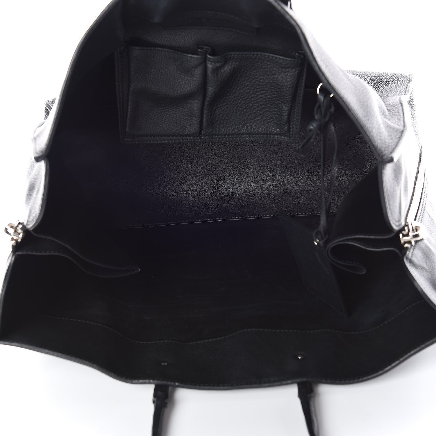 Balenciaga Calfskin Papier A4 Zip Around Plate Tote Black 5 of 12