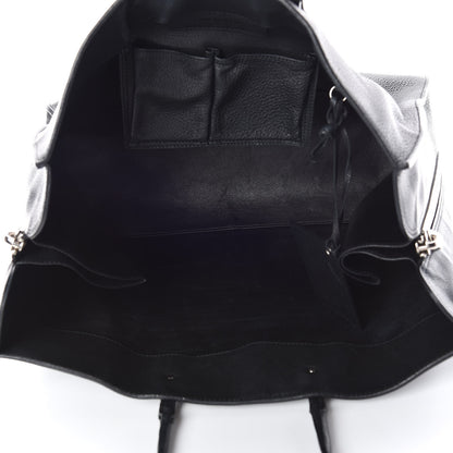 Balenciaga Calfskin Papier A4 Zip Around Plate Tote Black 5 of 12