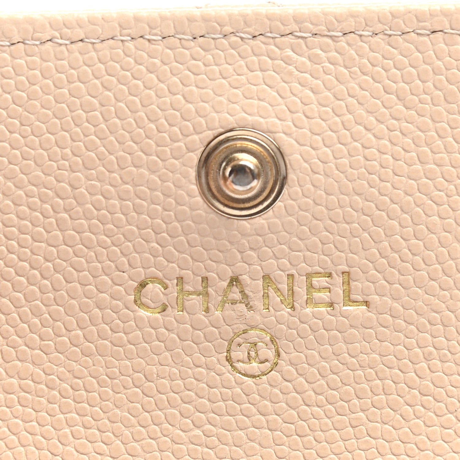 Chanel Caviar Pearl Quilted Coco Candy Flap Card Holder Beige 6 of 9