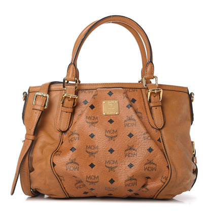 MCM Visetos Shoulder Bag Cognac 1 of 9