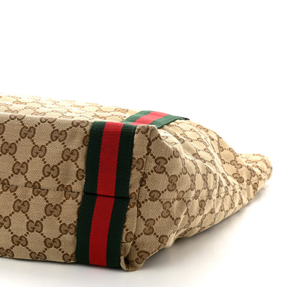 Gucci GG Monogram Medium Web Handle Vertical Tote Dark Brown 10 of 12