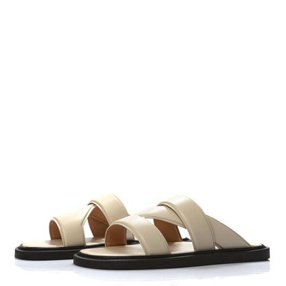 Bottega Veneta Calfskin Mens The Band Flat Sandals 42 Sea Salt 3 of 7