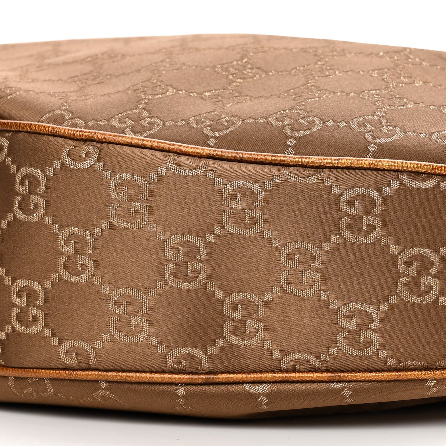 Satin Monogram Half Moon Hobo Bronze