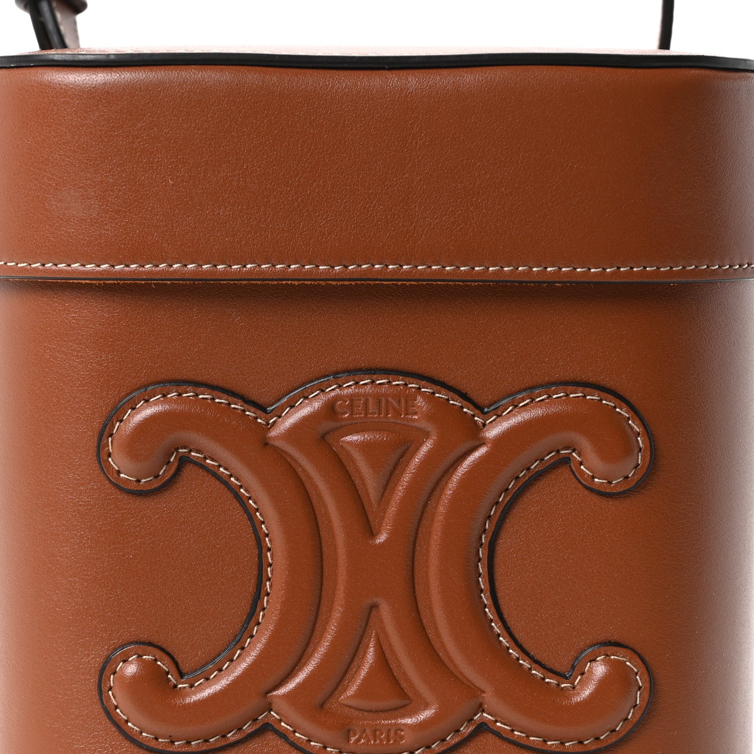 Celine Smooth Calfskin Medium Cuir Triomphe Box Tan 14 of 21