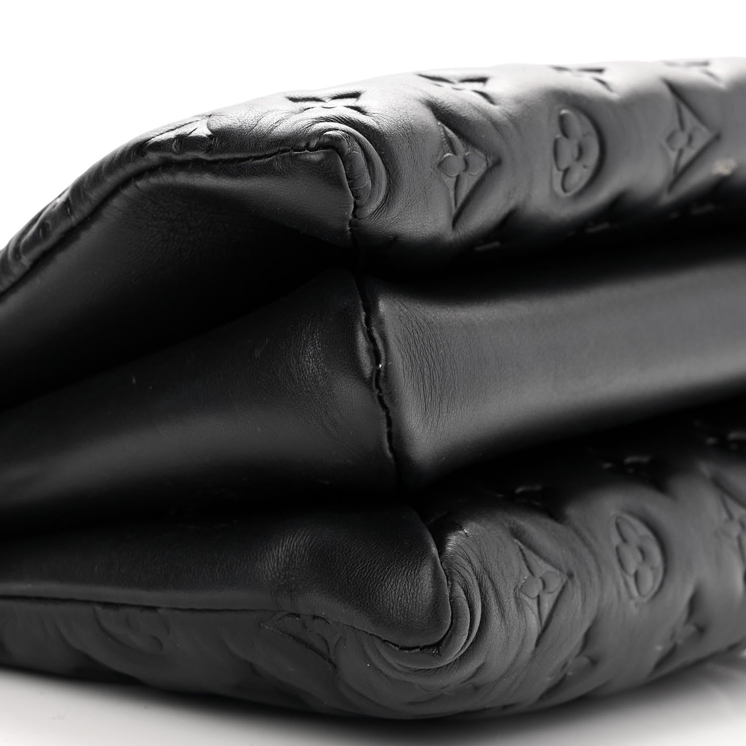 Louis Vuitton Lambskin Embossed Monogram Coussin PM Black 8 of 15