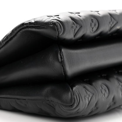 Louis Vuitton Lambskin Embossed Monogram Coussin PM Black 8 of 15