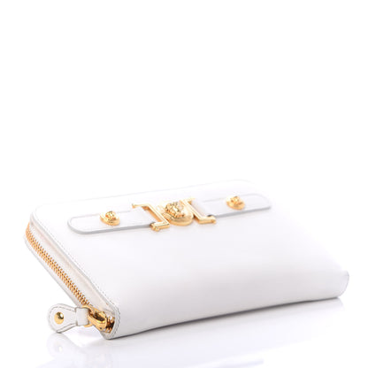 Versace Calfskin Tribute Zip Around Wallet White 4 of 6
