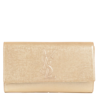 Saint Laurent Coated Calfskin Belle De Jour Clutch Light Gold 1 of 7