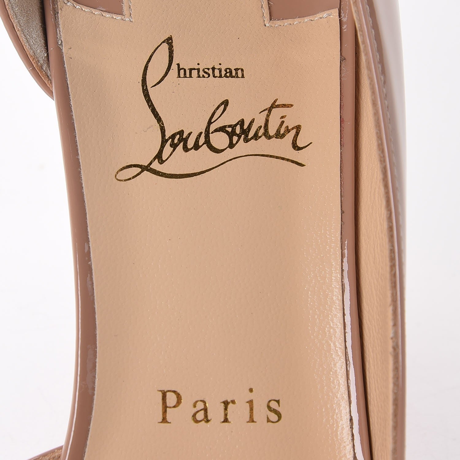 Christian Louboutin Patent Iriza 70 Pumps 38.5 Nude 18 of 22