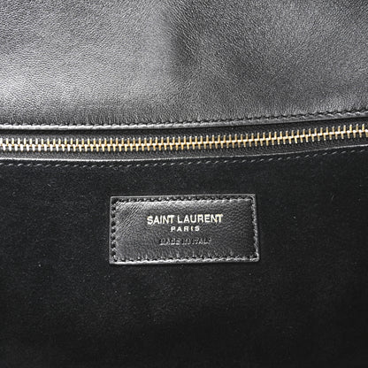 Saint Laurent Pony Hair Nappa Leopard Print Le 5 A 7 Bea Tote Earth Black 6 of 11