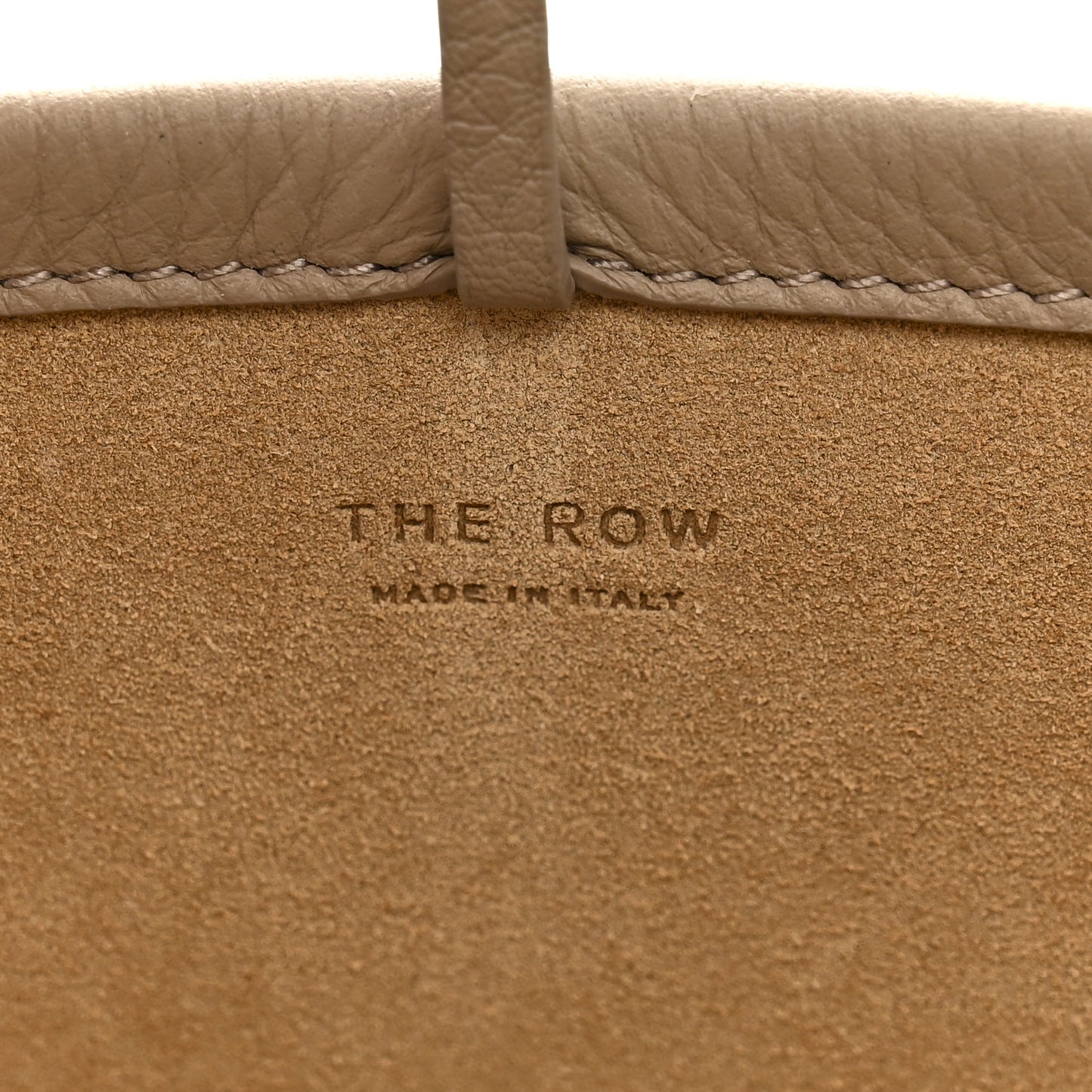 Grained Calfskin Small N/S Park Tote Dark Taupe