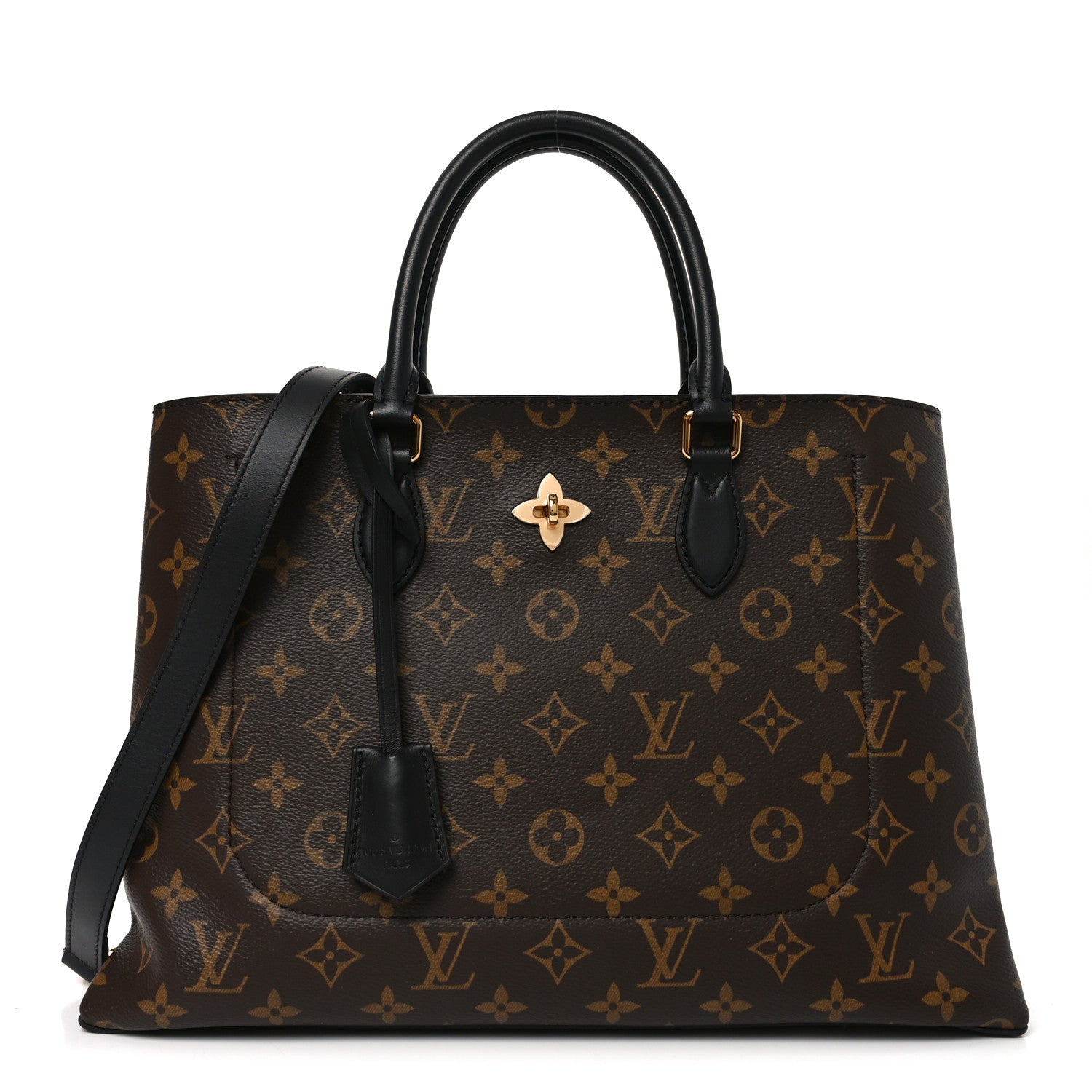 Louis Vuitton Monogram Flower Tote Black 1 of 9