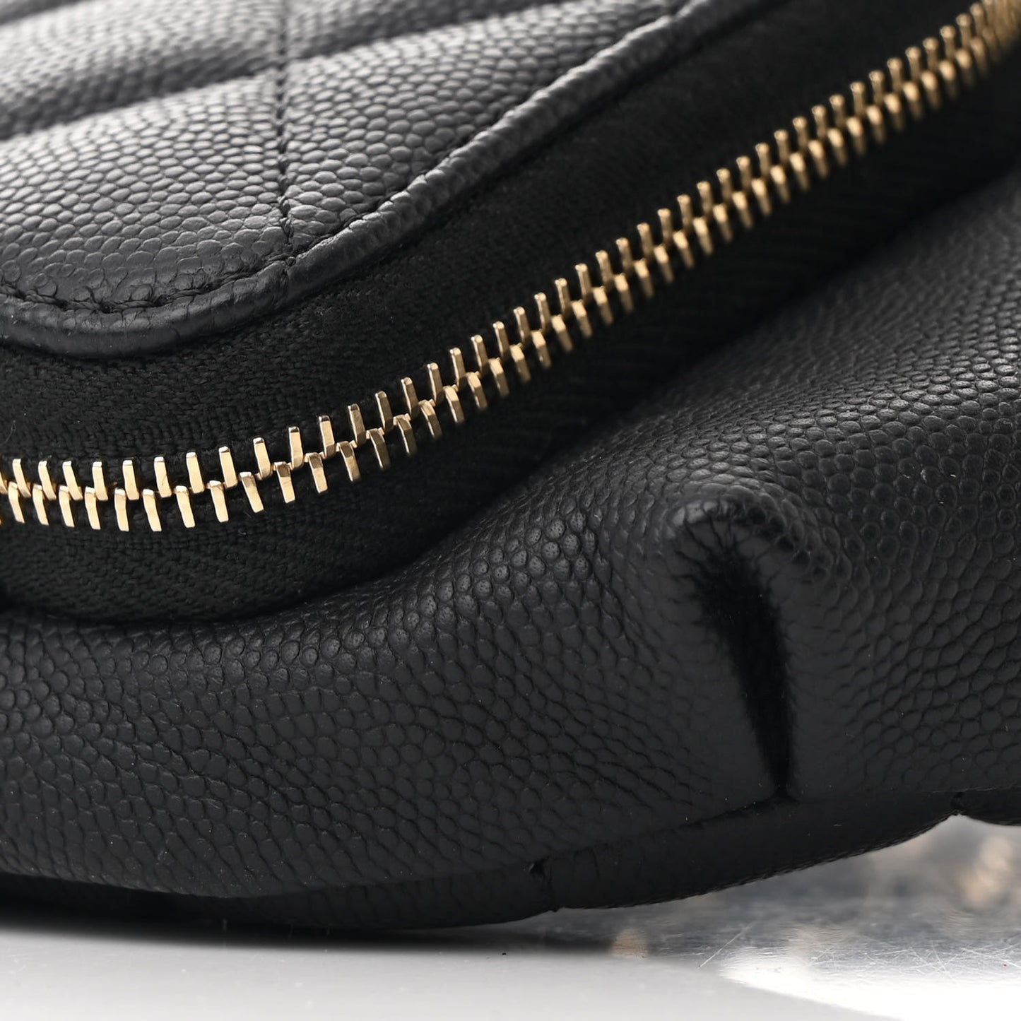 Caviar Quilted Business Affinity Waist Belt Bag Black