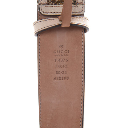Gucci Monogram Interlocking G Belt 80 32 Off White 4 of 7