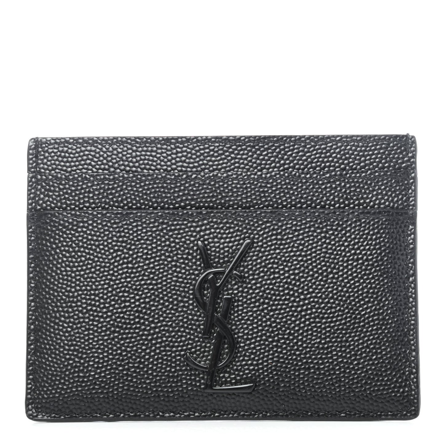 Grain De Poudre Monogram Credit Card Case Black
