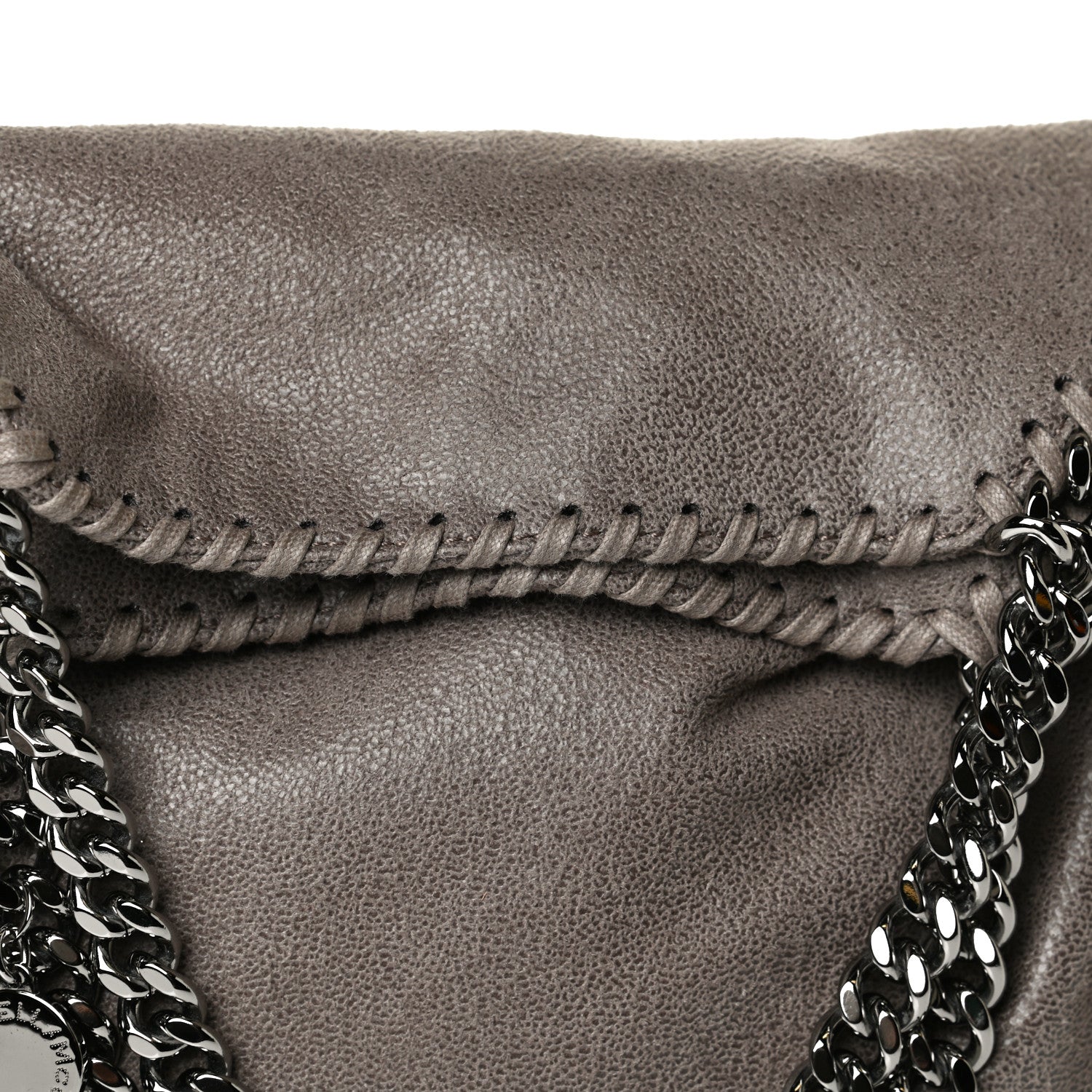 Stella McCartney Shaggy Deer Mini Falabella Fold Over Tote Ash Grey 13 of 13