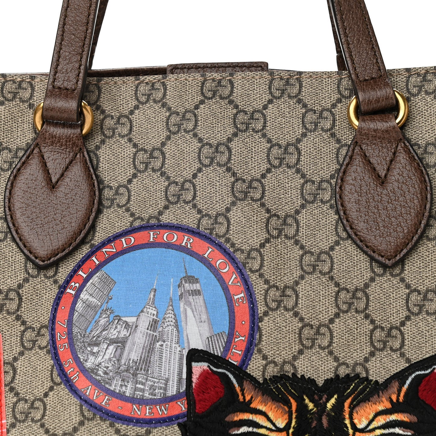 Soft GG Supreme Monogram Courrier Medium Crossbody Tote Beige New Acero