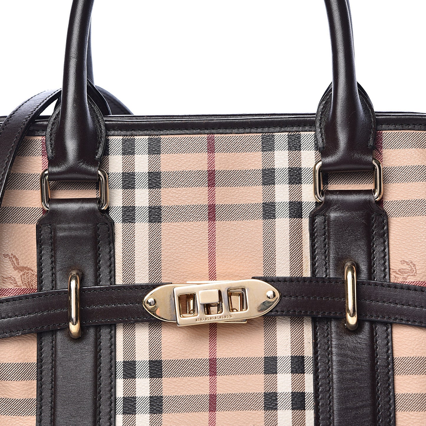 Haymarket Check Minford Portrait Tote Chocolate