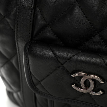 Chanel Calfskin Quilted Small Casual Riviera Tote Black 11 of 14