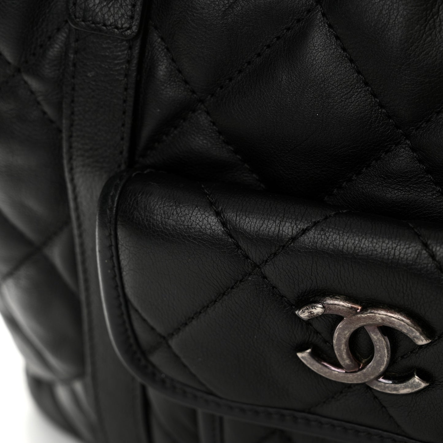 Calfskin Quilted Small Casual Riviera Tote Black