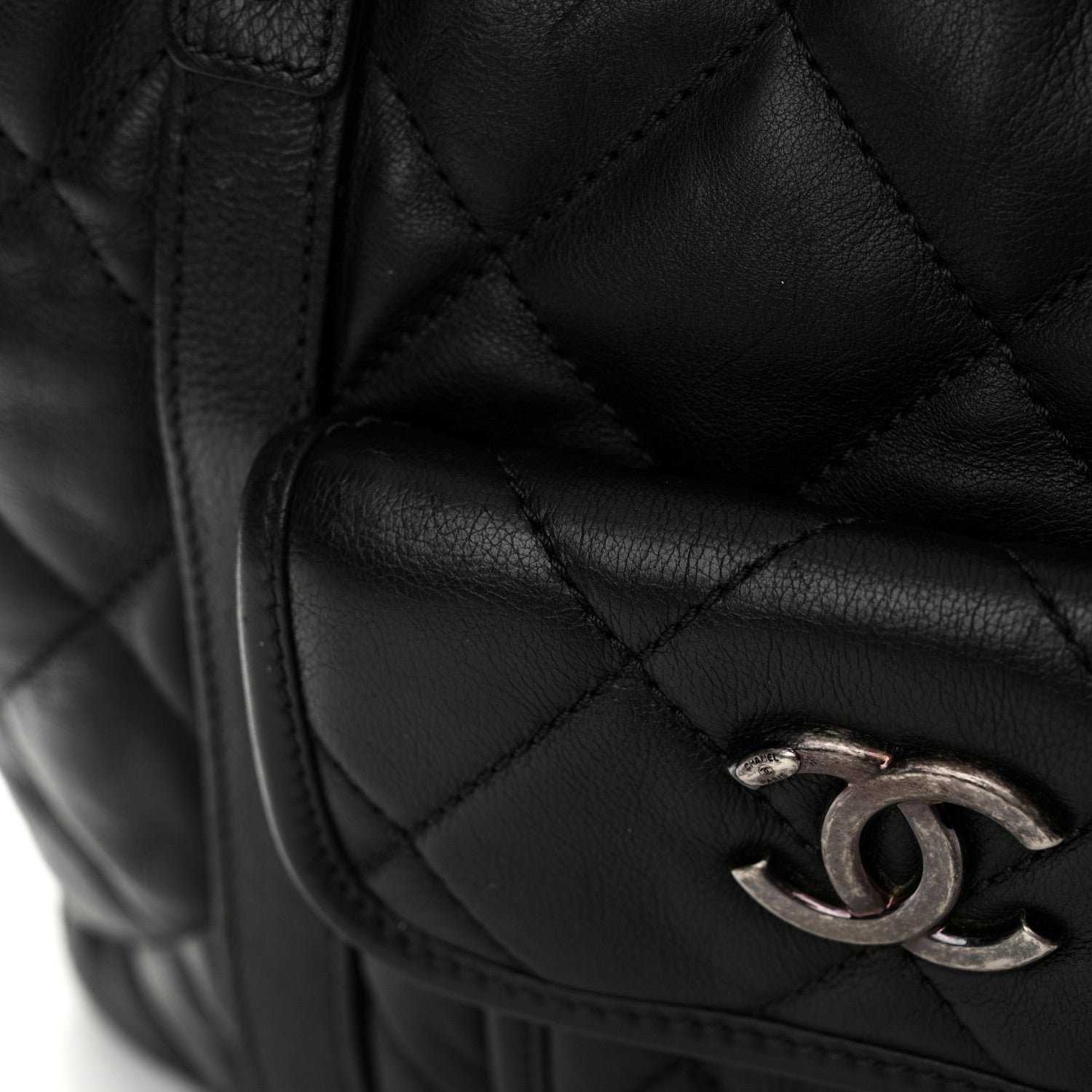 Chanel Calfskin Quilted Small Casual Riviera Tote Black 12 of 13