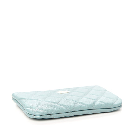 Chanel Caviar Quilted Small Cosmetic Case Light Blue 3 of 7