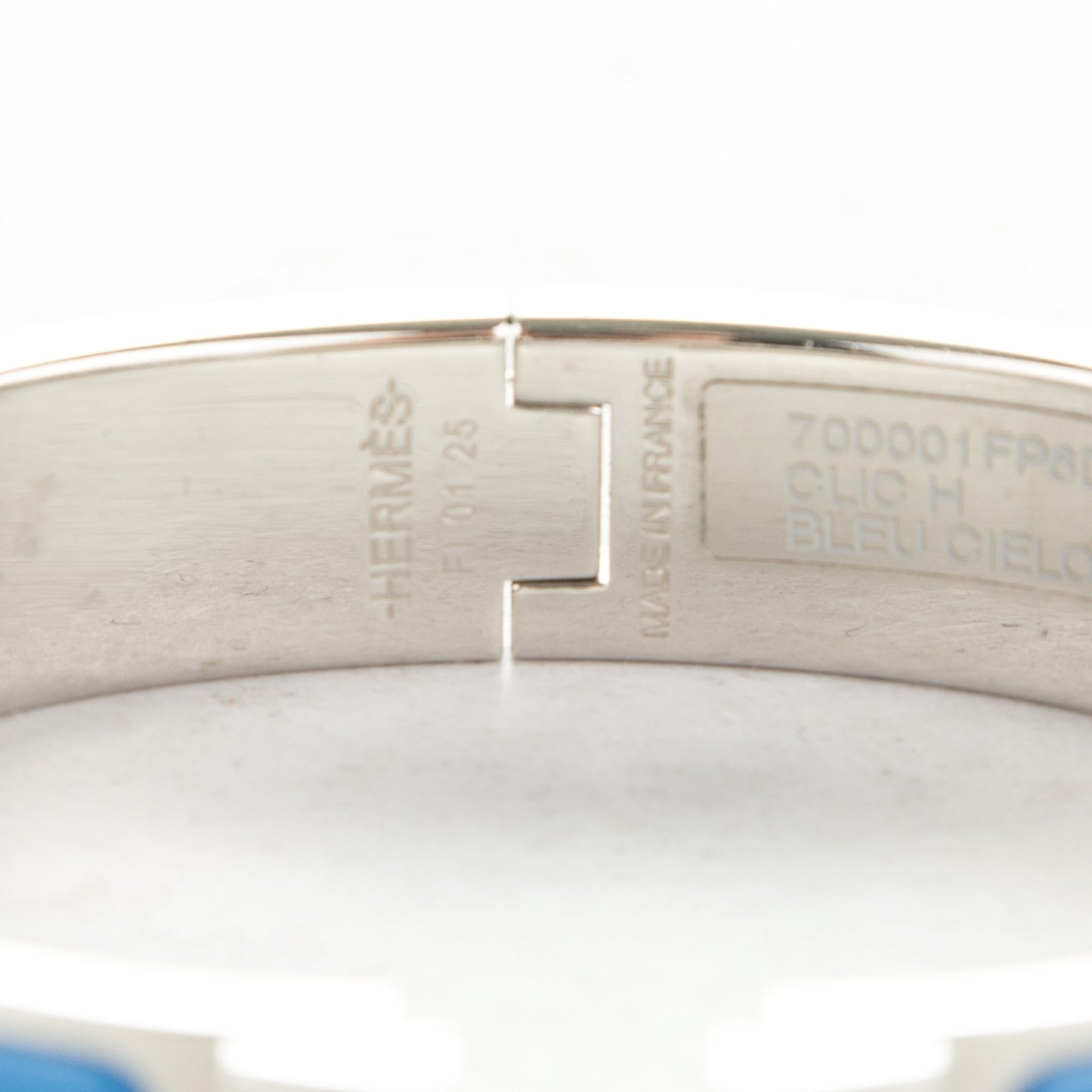 Enamel Narrow Clic Clac H Bracelet PM Bleu Cielo