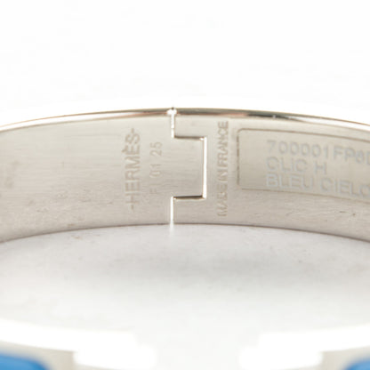 Hermes Enamel Narrow Clic Clac H Bracelet PM Bleu Cielo 3 of 4