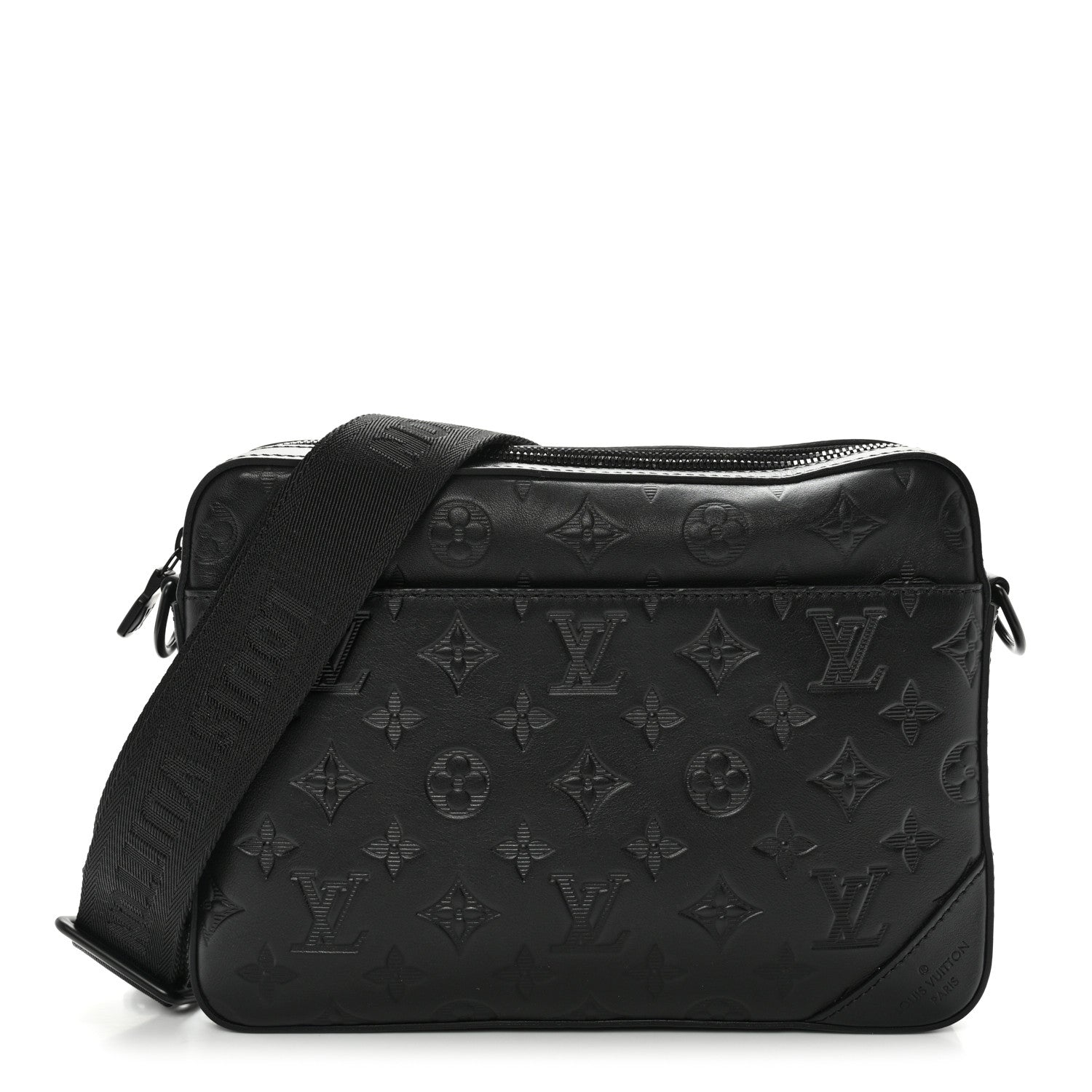 Louis Vuitton Calfskin Monogram Shadow Duo Messenger Black 1 of 13