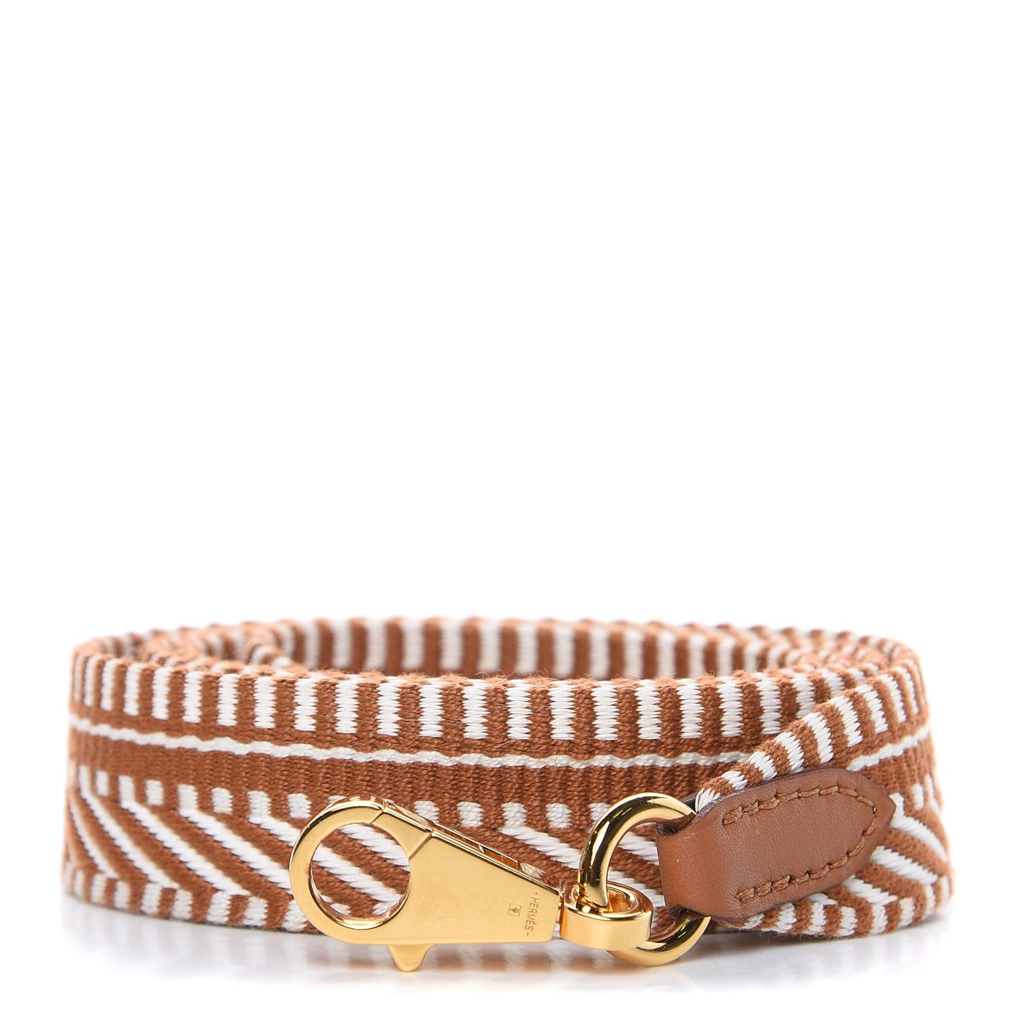 Toile Swift 25mm Sangle Cavale Shoulder Strap Ecru Beige Gold