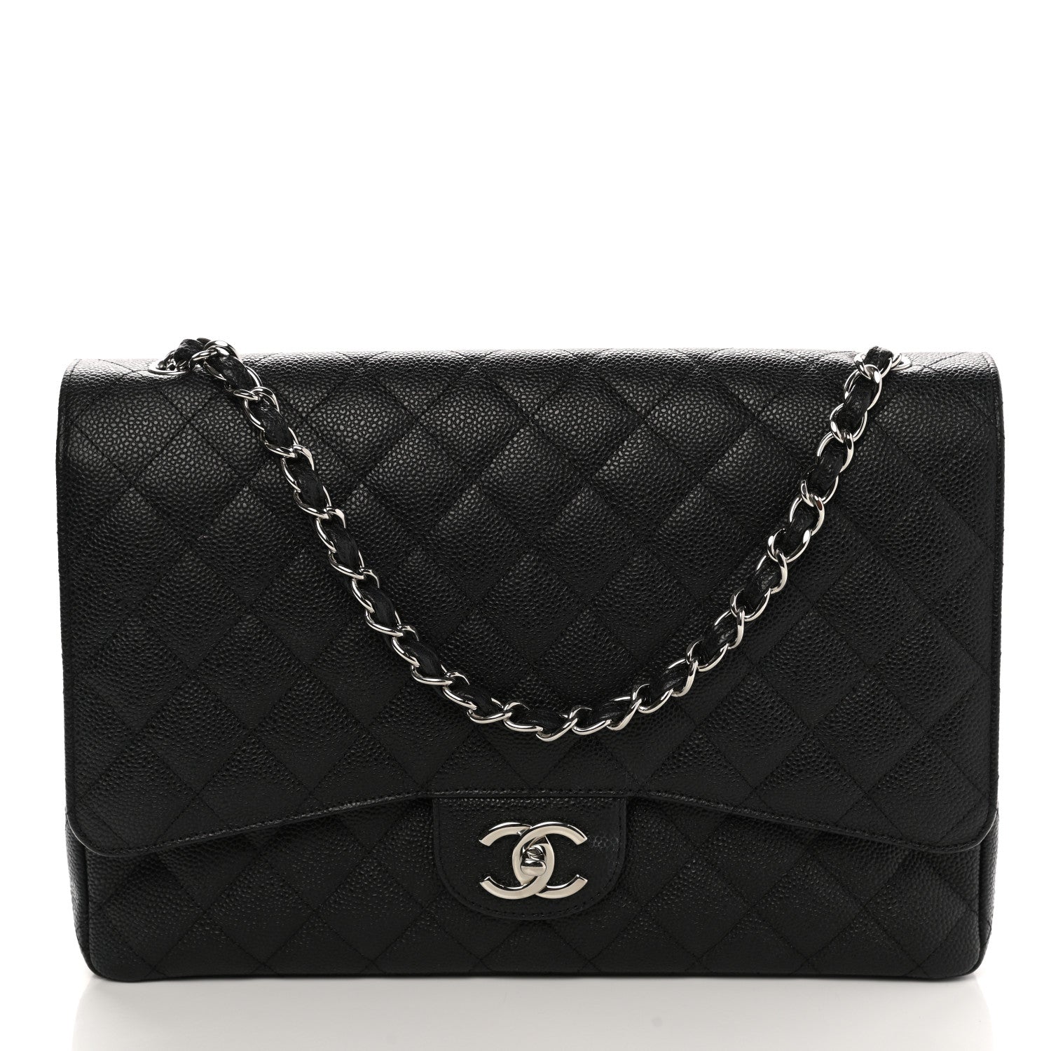 Chanel Caviar Quilted Maxi Double Flap Black 15 of 28