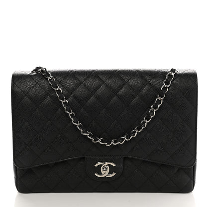 Chanel Caviar Quilted Maxi Double Flap Black 15 of 28