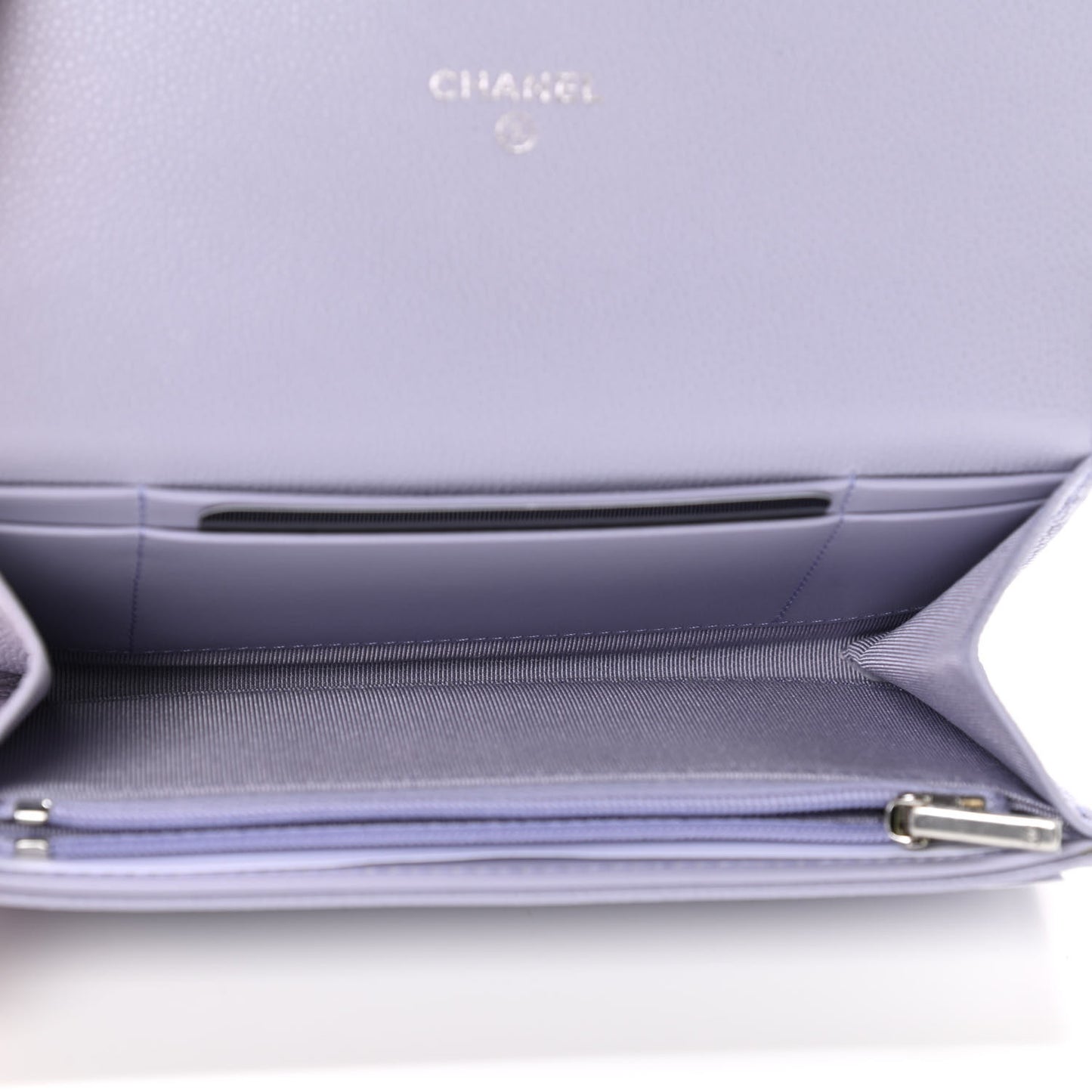 Caviar Quilted Medium Flap Wallet Light Purple