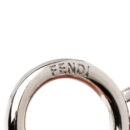 Fendi Fox Goat Mink Fur Nappa Crystal Studded Mini Karlito Tuxedo Bag Charm White Multicolor 3 of 6
