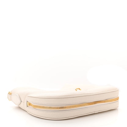 Tom Ford Pebbled Calfskin Monarch Hobo Bag Chalk 4 of 12
