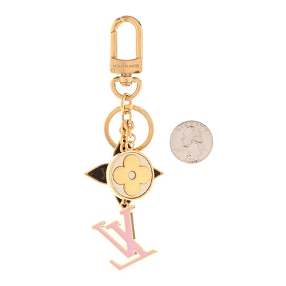 Louis Vuitton Metal Monogram Epi Spring Street Bag Charm Key Holder Gold 2 of 5