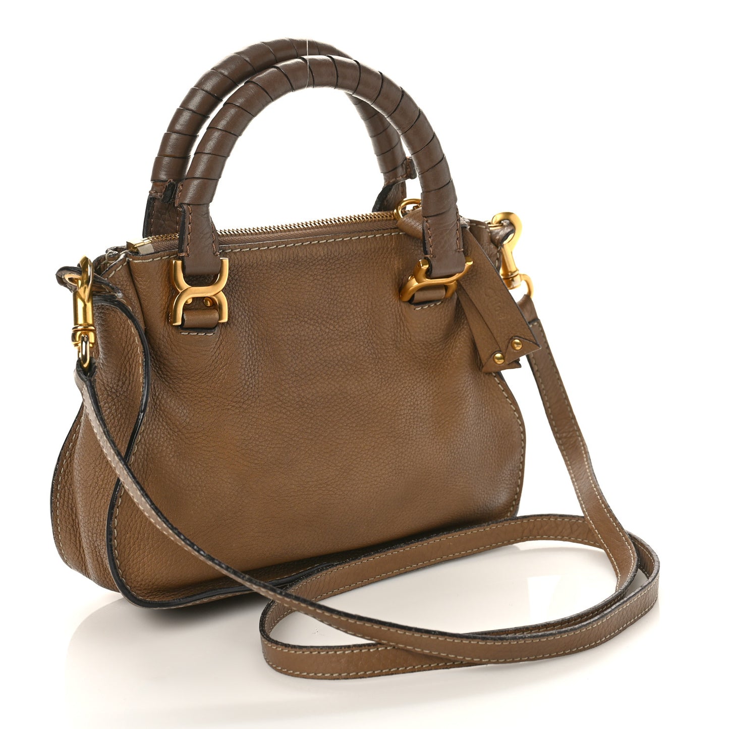 Calfskin Mini Marcie Satchel Nut