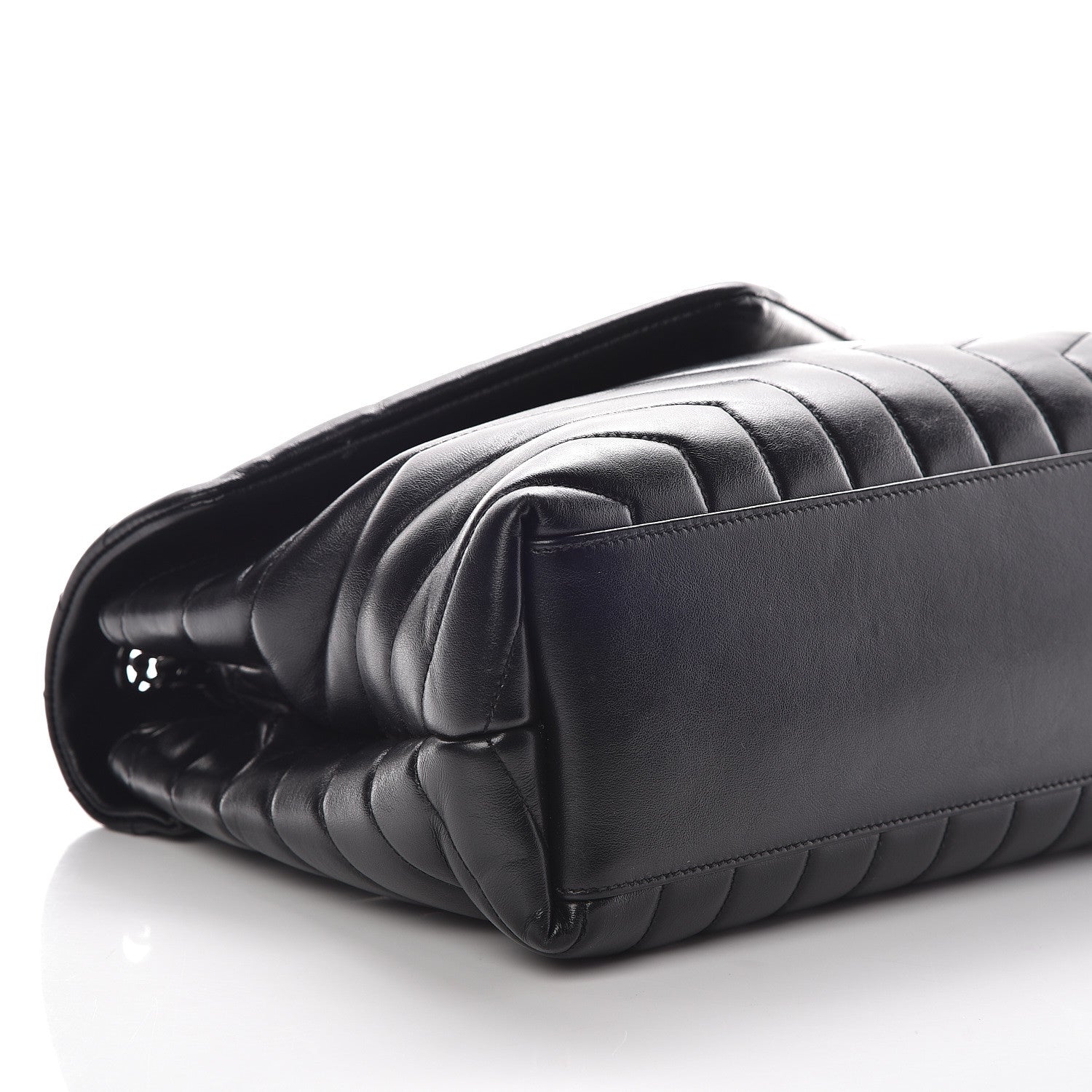Saint Laurent Calfskin Y Quilted Monogram Medium Loulou Chain Satchel Black 6 of 10