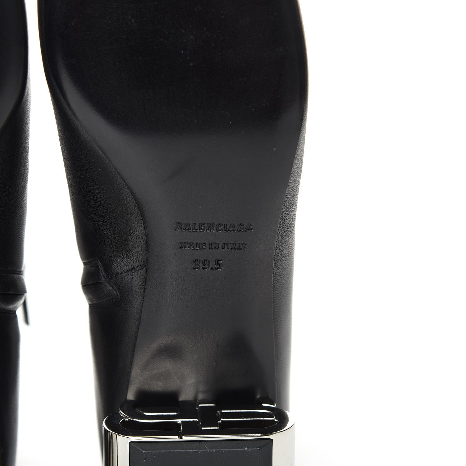 Balenciaga Sheepskin Typo Ankle Booties 39.5 Black 7 of 10