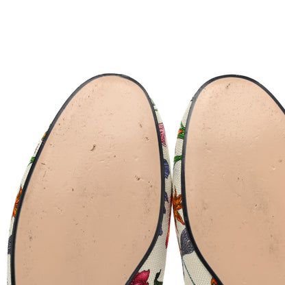 Gucci Canvas Flora Womens Princetown Slippers 37 White Multicolor 11 of 11