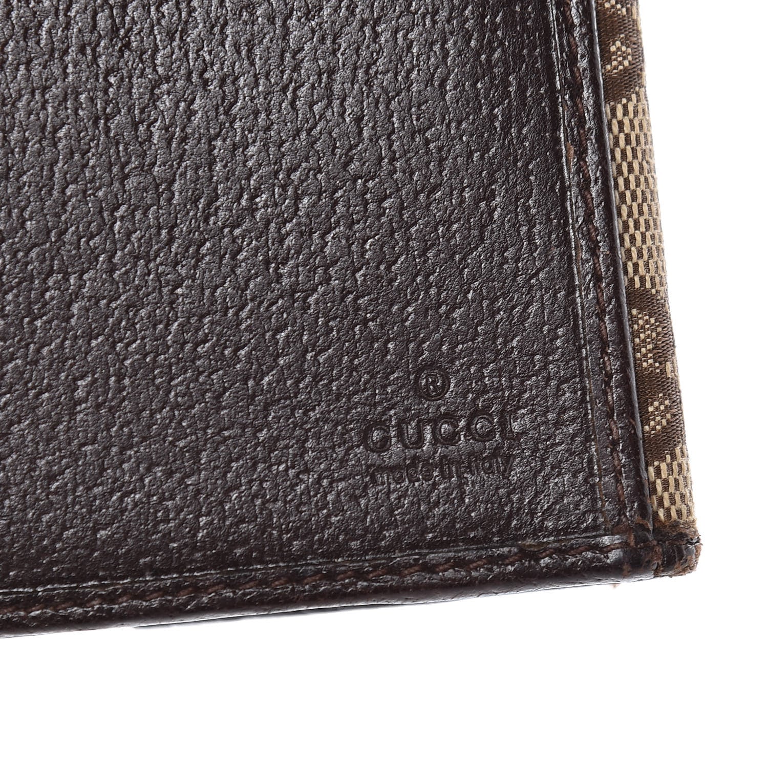 Gucci Monogram Metal Bar Continental Flap Wallet Beige Ebony Dark Brown 6 of 11