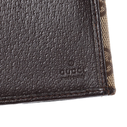 Gucci Monogram Metal Bar Continental Flap Wallet Beige Ebony Dark Brown 6 of 11