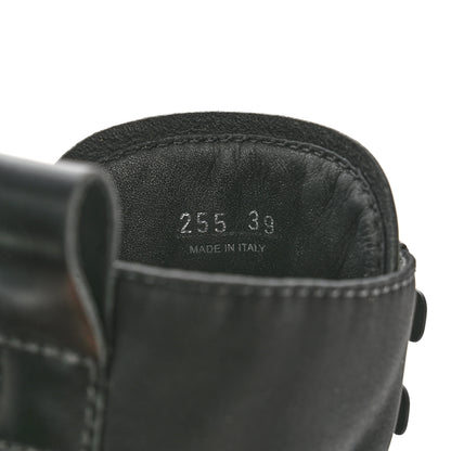 Prada Spazzolato Rois Nylon Metal Triangle Logo Monolith Pouch Pocket 55mm Boots 39 Black 8 of 12
