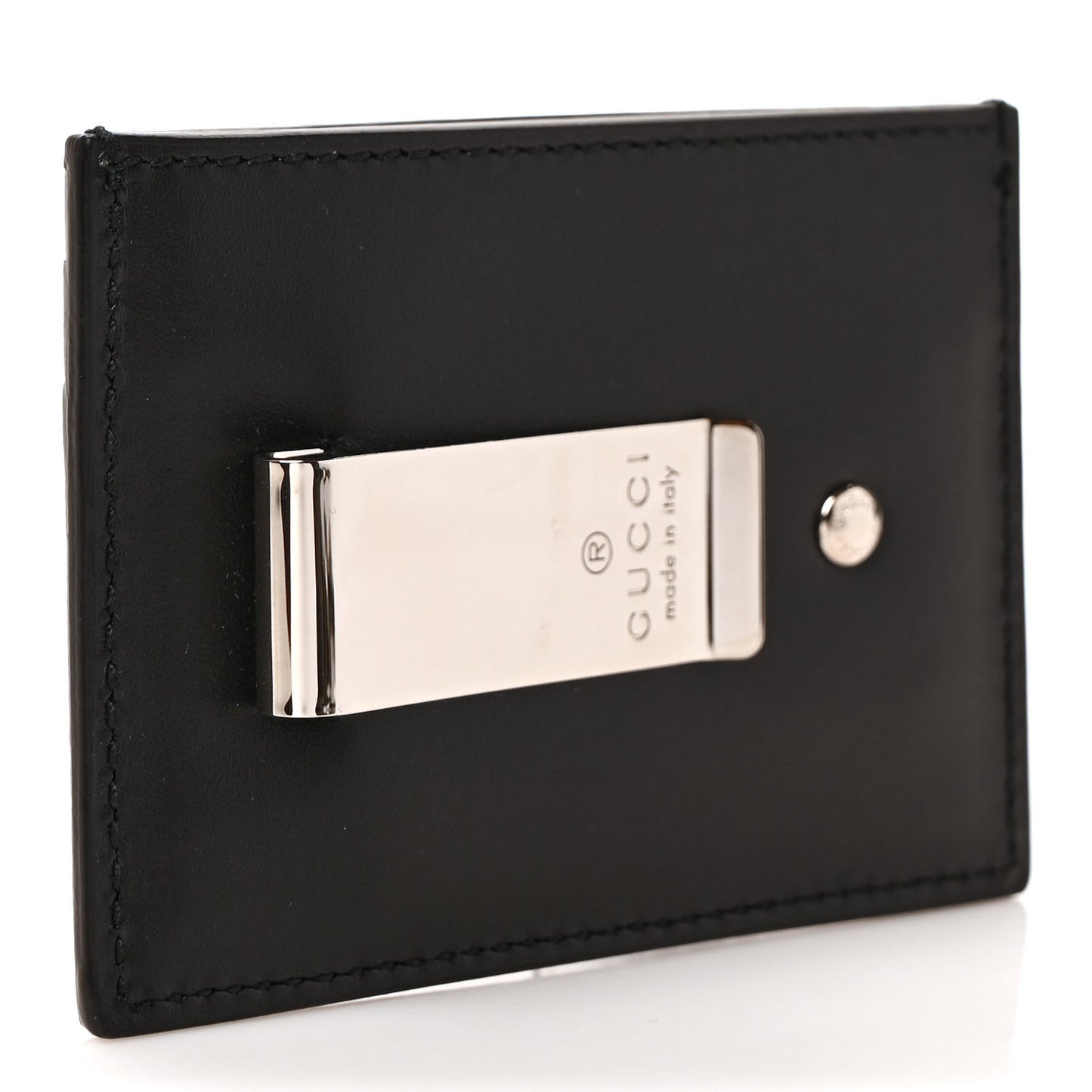 Microguccissima Card Holder Money Clip Black