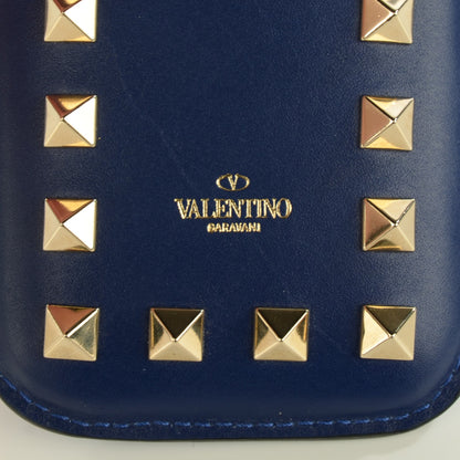 Prada VALENTINO Vitello Rockstud Phone Case Blue 6 of 7