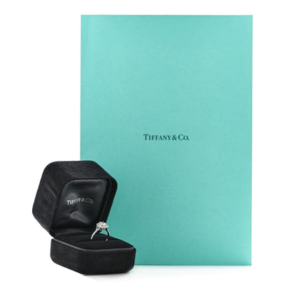Tiffany Platinum Diamond .71ct Soleste Cushion Cut Double Halo Engagement Ring 48 4.5 7 of 7