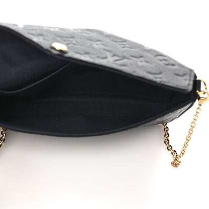 Louis Vuitton Empreinte Pochette Felicie Chain Wallet Black 6 of 10